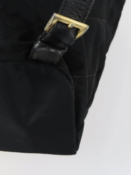 PRADA Backpack Nylon Black Gold Auth ka1154 main image 2